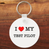 Ik hou van mijn TEST PILOT Sleutelhanger (Voorkant)