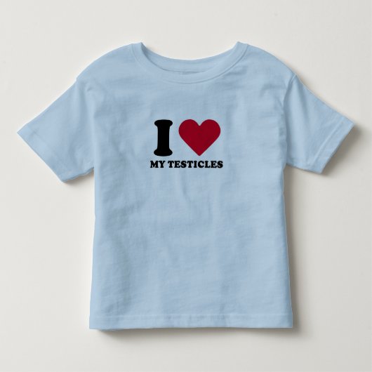 Ik hou van mijn testikels kinder shirts (Voorkant)