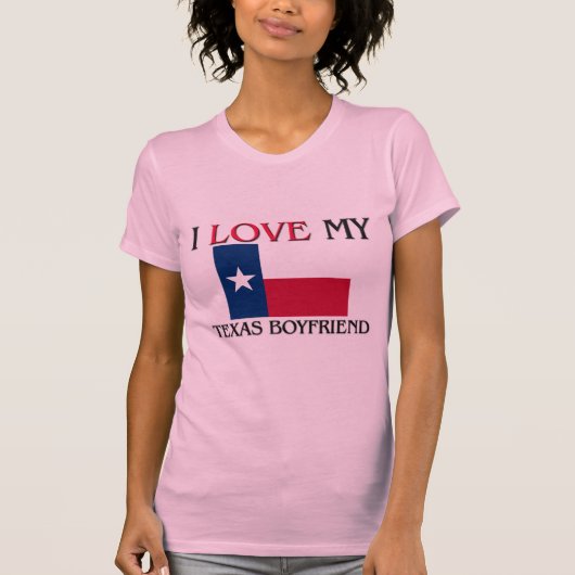 Ik hou van mijn Texas Boyvriend T-shirt (Voorkant)