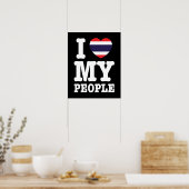 Ik hou van mijn Thaise volk Poster (Keuken)