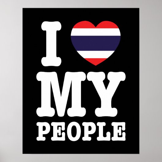 Ik hou van mijn Thaise volk Poster (Voorkant)