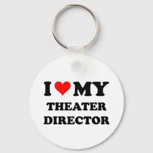Ik hou van mijn theaterdirecteur sleutelhanger