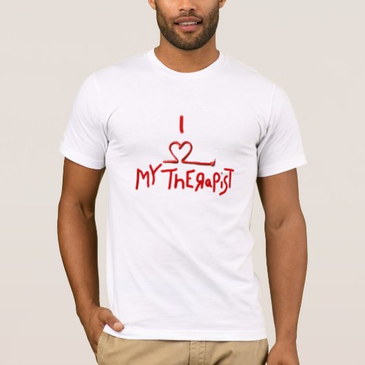 Ik hou van mijn therapeut t-shirt (Voorkant)