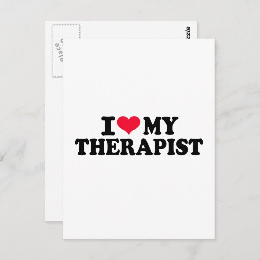 Ik hou van mijn Therapist Briefkaart (Voorkant / Achterkant)