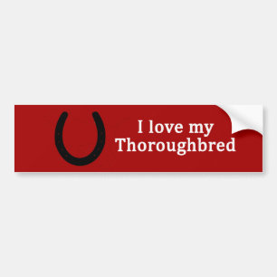 Ik hou van mijn Thoroughbred Horse Bumpersticker
