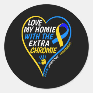 Ik hou van mijn thuisje met het extra chroomlaagsy ronde sticker