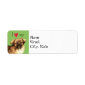 Ik hou van mijn Tibetaans Spananiel Etiket (Voorkant)