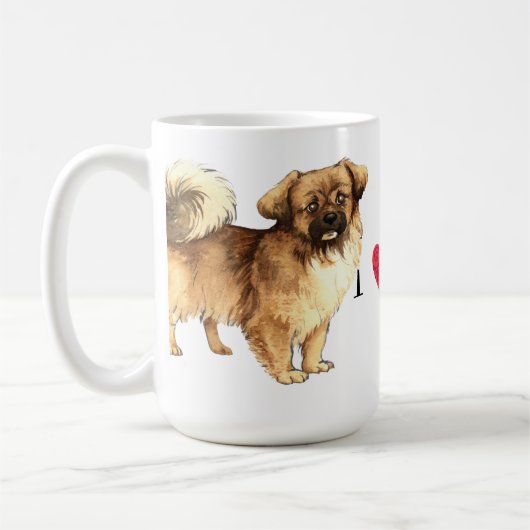 Ik hou van mijn Tibetaans Spananiel Koffiemok (Links)