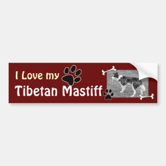 Ik hou van mijn Tibetaanse Mastiff-Bumpersticker Bumpersticker