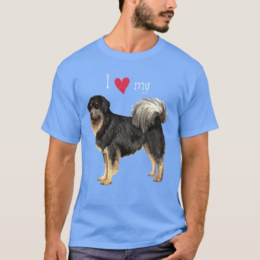 Ik hou van mijn Tibetaanse Mastiff T-Shirt (Voorkant)