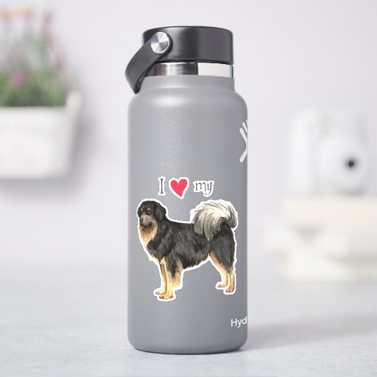 Ik hou van mijn Tibetaanse Mastiff Vinyl Sticker (HydroFlask)