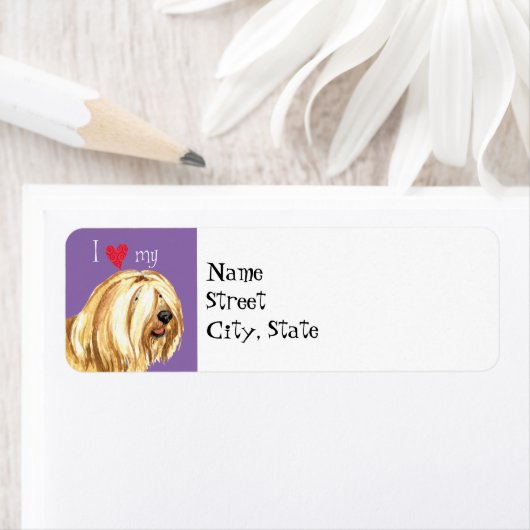 Ik hou van mijn Tibetaanse Terrier Etiket (Insitu)