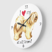 Ik hou van mijn Tibetaanse Terrier Grote Klok (Hoek)
