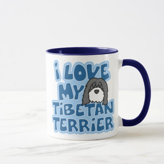 Ik hou van mijn Tibetaanse Terrier Mok (Rechts)
