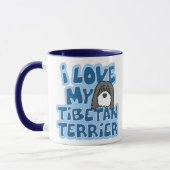 Ik hou van mijn Tibetaanse Terrier Mok (Links)