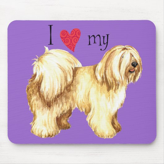 Ik hou van mijn Tibetaanse Terrier Muismat (Voorkant)