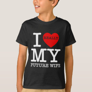 Ik hou van mijn toekomstige vrouw Huwelijk Verloof T-shirt