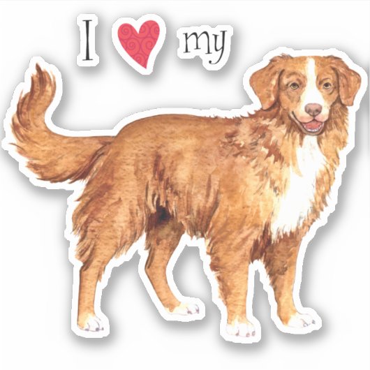 Ik hou van mijn Toller Vinyl Sticker (Voorkant)