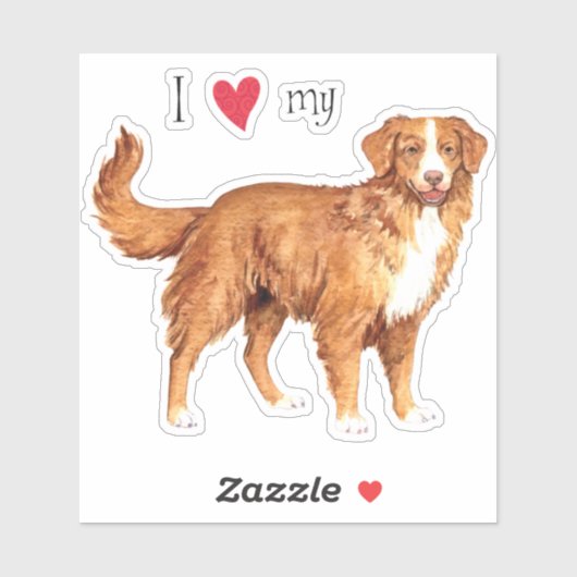 Ik hou van mijn Toller Vinyl Sticker (Vel)