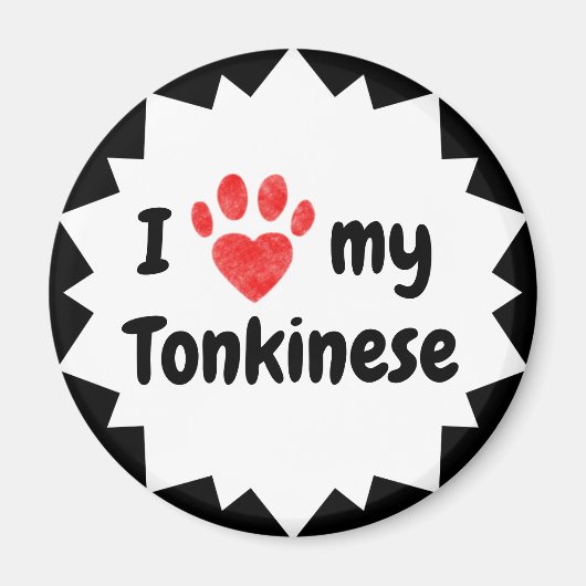 Ik hou van mijn Tonkinese kat Magneet (Voorkant)