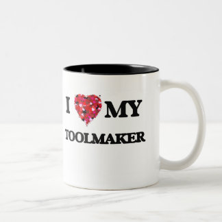 Ik hou van mijn Toolmaker Tweekleurige Koffiemok