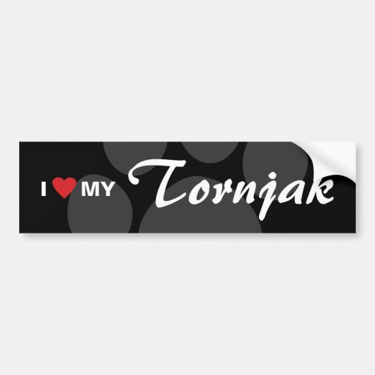 Ik hou van mijn Tornjak Bumpersticker (Voorkant)