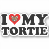 Ik hou van mijn Tortie Sticker (Voorkant)
