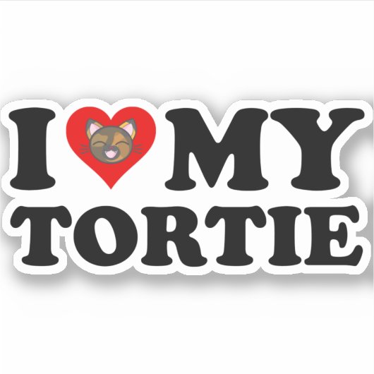 Ik hou van mijn Tortie Sticker (Voorkant)