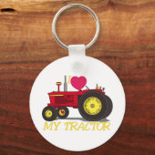 Ik hou van mijn tractor sleutelhanger (Voorkant)