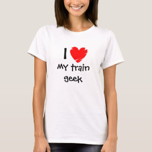 Ik hou van mijn Train Geek T-shirt