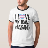 Ik hou van mijn trans-echtgenoot t-shirt (Voorkant)
