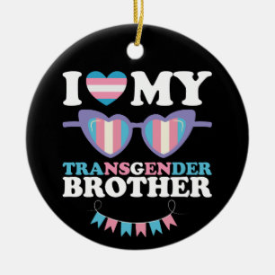Ik hou van mijn transgender broer familie trans LG Keramisch Ornament