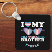 Ik hou van mijn transgender broer familie trans LG Sleutelhanger (Voorkant)