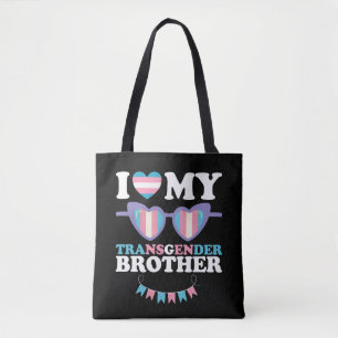 Ik hou van mijn transgender broer familie trans LG Tote Bag