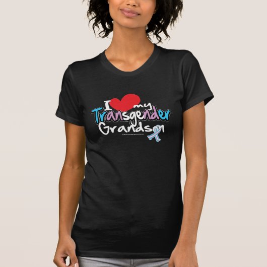 Ik hou van mijn Transgender Grandson T-shirt (Voorkant)