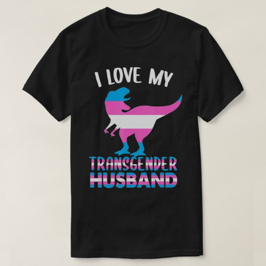 Ik hou van mijn transgender Husband Gay Pride LGBT T-shirt (Design voorkant)