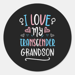 Ik hou van mijn transgender kleinkind Lgbt Trans P Ronde Sticker