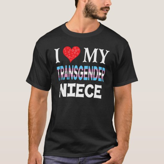 Ik hou van mijn transgender nicht lgbt lesbisch re t-shirt (Voorkant)