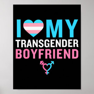 Ik hou van mijn transgender vriend Lgbt Pride Vale Poster