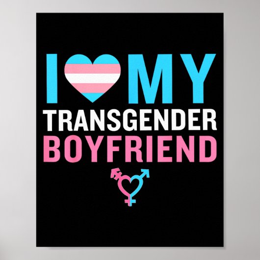 Ik hou van mijn transgender vriend Lgbt Pride Vale Poster (Voorkant)