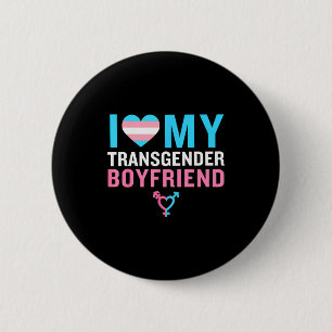 Ik hou van mijn transgender vriend Lgbt Pride Vale Ronde Button 5,7 Cm