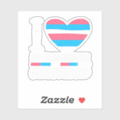 Ik hou van mijn transgender Vriendin LGBT Trans Pr Sticker (Vel)