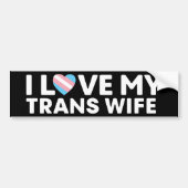 Ik hou van mijn transgender vrouw LGBT Trans man Bumpersticker (Voorkant)