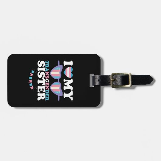 Ik hou van mijn transgender zus familie trans LGBT Bagagelabel (Voorkant horizontaal)