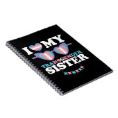 Ik hou van mijn transgender zus familie trans LGBT Notitieboek (Rechterzijde)