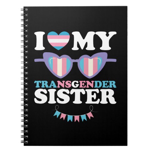 Ik hou van mijn transgender zus familie trans LGBT Notitieboek (Voorkant)