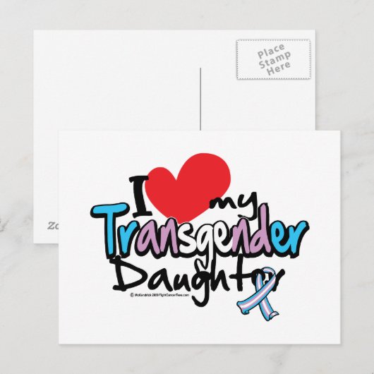 Ik hou van mijn transgenderdochter briefkaart (Voorkant / Achterkant)