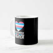 Ik hou van mijn transgenderdochter LGBT Trans Prid Koffiemok (Voorkant links)