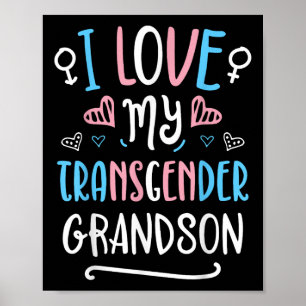 Ik hou van mijn transgenderkleinzoon Lgbt Trans Pr Poster