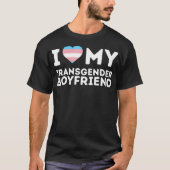 Ik hou van mijn transgendervriend LGBT Trans Pride T-shirt (Voorkant)